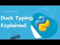 Python Duck Typing Explained Dynamic Typing in Python Tamil Core Python Mastery Episode 32