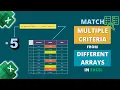 How to Match Multiple Criteria from Different Arrays in Excel