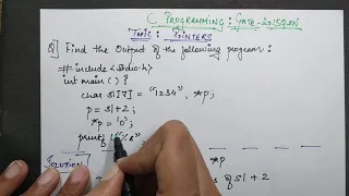C Programming GATE 2015 Pointers II