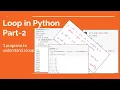 Loop in Python Part-2 3 programs to understand a loop 2021