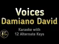Download Lagu Damiano David - Voices Karaoke Instrumental Lower Higher Female \u0026 Original Key