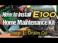 How to Service John Deere E100 Lawn Tractor Change Oil Air Filter Fuel Filter and Spark Plug