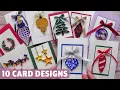10 Simple Quilling Christmas Cards for beginners and advanced Paper Arts and Crafts