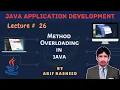 Learn Java tutorial in part 26 method overloading and scope By Arif Rasheed SSTLab