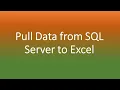 How to Pull Data from SQL Server to excel to create your own report excel sql query