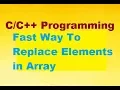 How To Replace Elements Of Array in C C