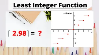 Least Integer Function or Ceiling Function - F x x