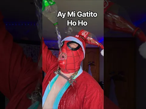 Ay Mi Gatito Ho Ho cover😅 Ft. Spider-Santa Claus #shorts #comedy #christmas #cosplay