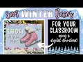 Winter Printables Decor Bulletin Board Ideas Winter Printables for Winter Classroom in Winter