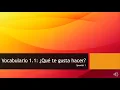 Avancemos 1 Vocabulary U1 L1