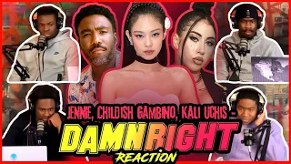 jennie childish gambino kali uchis damn right official lyric video reaction