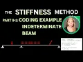 Stiffness Method Lecture 9-1 Indeterminate Beam Analysis Full MATLAB Octave Coding Example