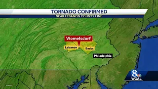 National Weather Service confirms EF-1 tornado touched down near Berks Lebanon County line