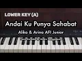 Download Lagu Andai Ku Punya Sahabat (LOWER KEY: A) - Alika \u0026 Arina | Piano Karaoke by Andre Panggabean MP3