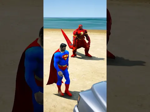 SPIDERMAN CONVERTS IN MONSTER SUPER MAN HELP ? #gta5 #shorts #shortsfeed