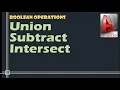 Autocad - Union Subtract Intersect Boolean Operations