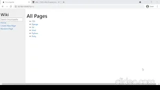Harvard s CS50 Web Programming with Python and Javascript Course - Project 1 Wiki