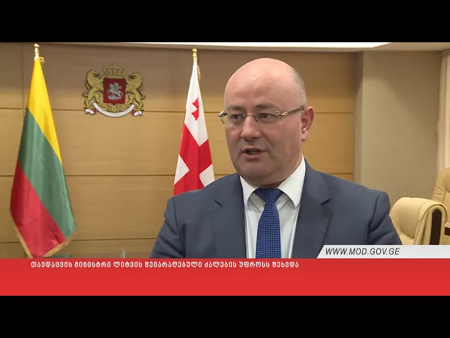 თავდაცვის მინისტრი ლიტვის შეიარაღებული ძალების უფროსს შეხვდა