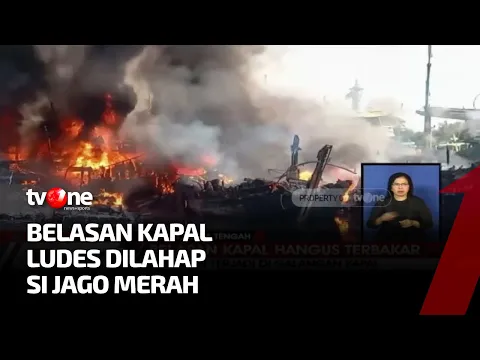 Kebakaran Galangan Kapal di Tegal, Belasan Kapal Ikan Hangus Terbakar
