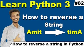 How to reverse a string in Python in Hindi Urdu Python Tutprial for beginners Cyber Warriors