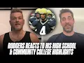 Aaron Rodgers Relives His INSANE High School Community College Highlights Pat McAfee Show