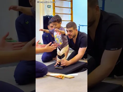Doctors teamed up to teach this boy how to walk in an amazing way #shortsvideo