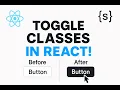 HOW TO TOGGLE CLASSES IN REACT using useSTATE HOOK
