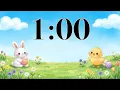 1 Minute Easter Timer Cute Bunny Chick Happy Classroom Countdown with Calm Music