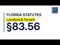 83 56 Termination of Rental Agreement Florida Landlord Tenant