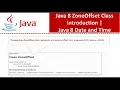 Java 8 ZoneOffset Class Introduction Java 8 Date and Time Java Date and Time