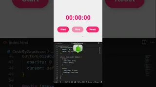 Stylish Stopwatch Timer Using HTML CSS and JavaScript