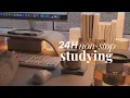 24H STUDY WITH ME For Exams Pomodoro Gentle Rain Sounds No Music