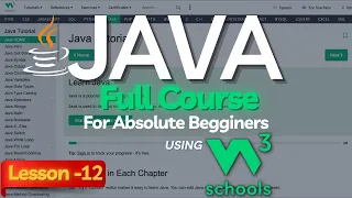 W3Schools Java Full Course For Beginners Lesson-12 Java W3Schools Tutorial Java Short Hand If