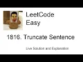 1816 Truncate Sentence Leetcode Easy