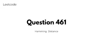 Leetcode 461 Hamming Distance O 1
