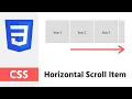 How to make horizontal scroll item - CSS Tricks
