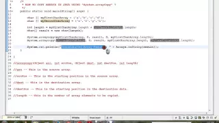 HOW TO COPY ARRAYS IN JAVA USING SYSTEM ARRAYCOPY