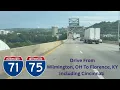 4K Driving I-71 Drive to Cincinnati Ohio and I-75 Northern Kentucky