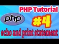 PHP Tutorial echo and print statement