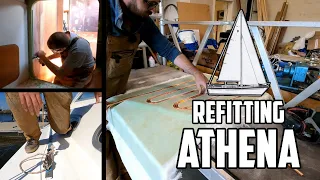 Sail Life – in-floor heated shower pan, sealing foam bulkheads & running rigging