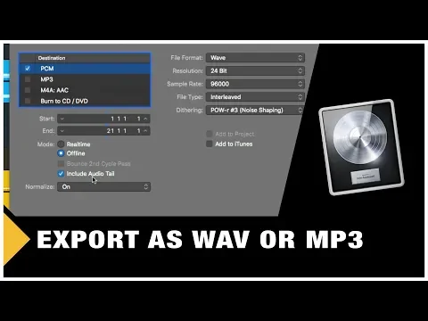 Download MP3 Logic Pro X - How to Export your Track (WAV or MP3)