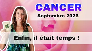 CANCER ♋ Septembre 2026 :Libéré des maux , ça va nettement mieux  :)