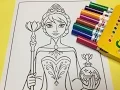 Crayola Color Disney FROZEN Coloring Pages How to Color Queen Elsa