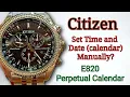 Lagu How to set Date and Time (Perpetual Calendar) Citizen Eco Drive E820