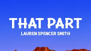 Lauren Spencer Smith That Part Lyrics 
