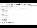 LETTER TEMPLATE How To Write A RENTAL AGREEMENT LETTER Step by Step Guide Writing Practices