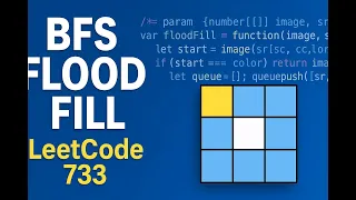 LeetCode 733 Flood Fill BFS Solution JavaScript Explained