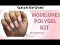 Full Set Using ModelOnes Polygel Kit Dual Forms