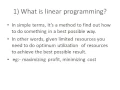 Introduction to linear programming