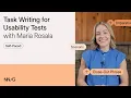 Task Writing for Usability Tests Course